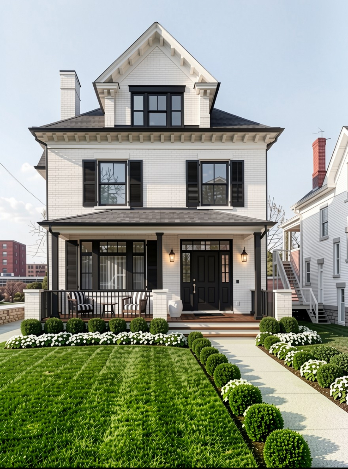 Home exterior after with improved curb appeal